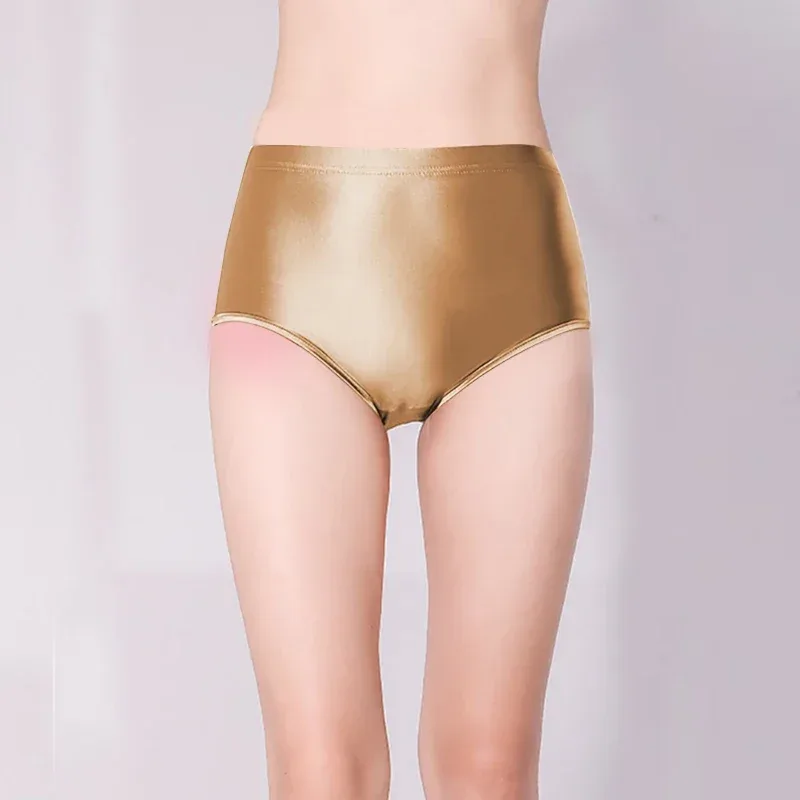 Glossy Seamless Spandex Shorts Silky Smooth Sexy Solid Pants High Waist Tights Biker Running Workout underwear men briefs