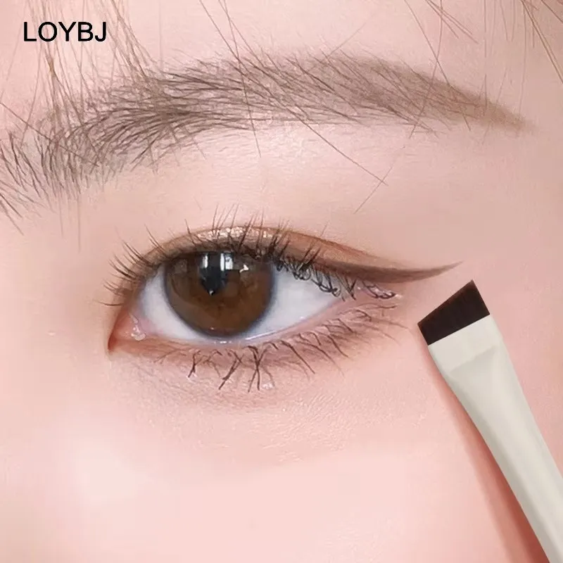 Upgrade Blade Eyeliner Brush Set Ultra Thin Fine Angle Flat Eyebrow Brush Under The Eye Place Precise Detail Brushes Ivory — image 5