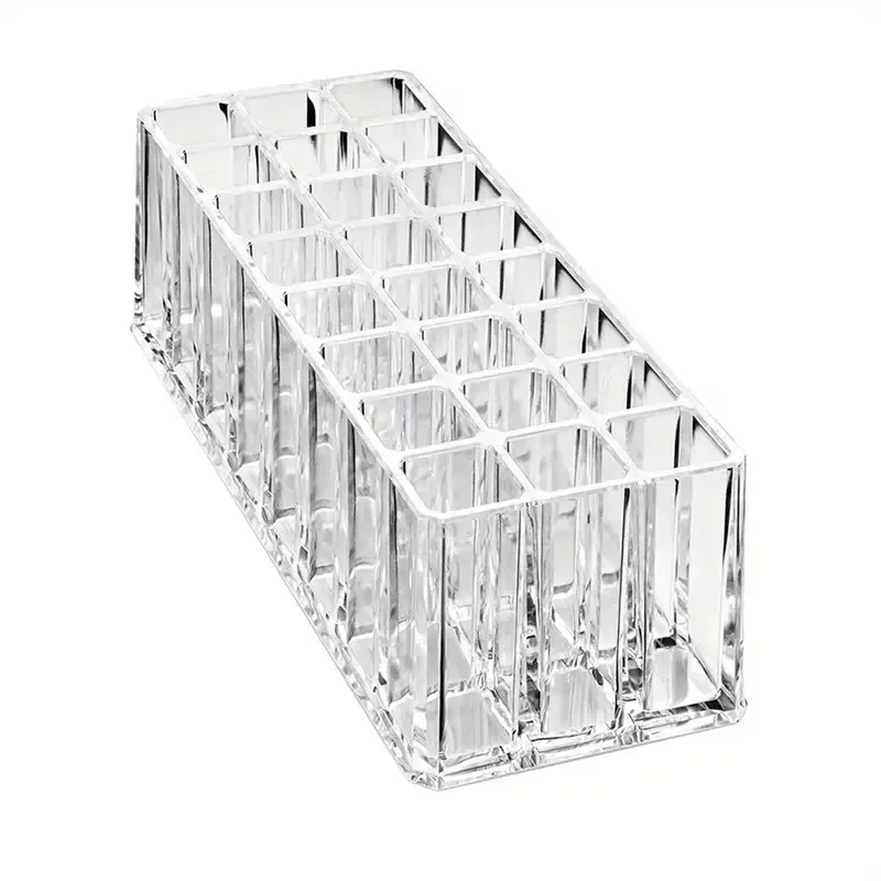 24 Slots Makeup Brush Organizer Acrylic Lipstick Organizer Cosmetic Storage Makeup Lipgloss Display Box Makeup Brushes Storage