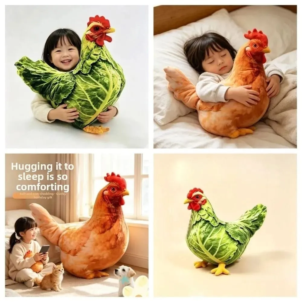 Plush Material Animal Body Pillow PP Cotton Filled 35cm Animal Cushion Doll Toys Cute Design Soft Texture Poultry Throw Pillows