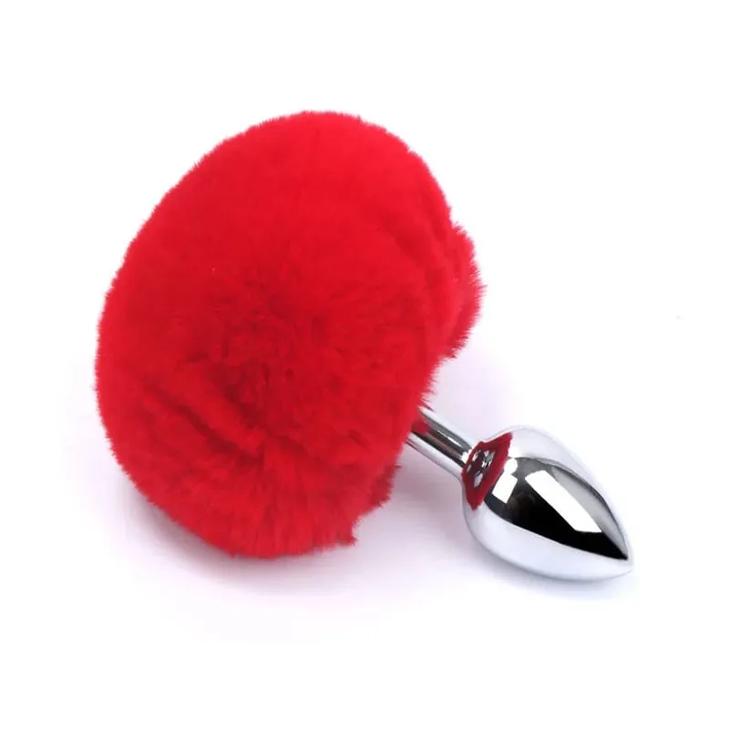 Metal Plush Rabbit Tail Anal Plug Prostate Massager Butt Plug Rabbit Ear BDSM Cosplay Erotic Sex Toys for Women Adults Sex Game — image 15