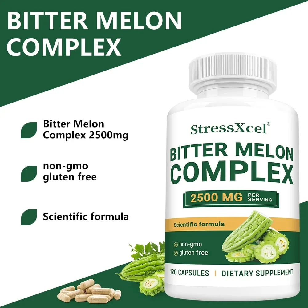 Bitter Melon Extract 2500mg Capsules Supports Blood Sugar Balance Metabolism Digestion Metabolism Skin Health & Detox — image 2