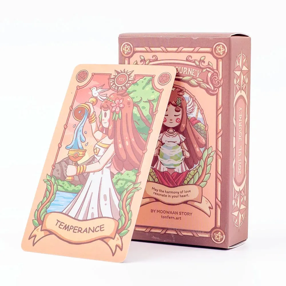 Joyful Journey Tarot Deck -78 Card Board Game with Cute Illustrations Embrace Brightness Love and Warmth 10.3*6CM — image 1