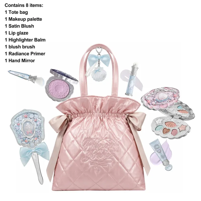 Flower Knows Limited Edition Diamond Pattern Tote Bag Makeup Set Eyeshadow Concealer Blush Eyeliner Lipstick Beauty Collection — image 15