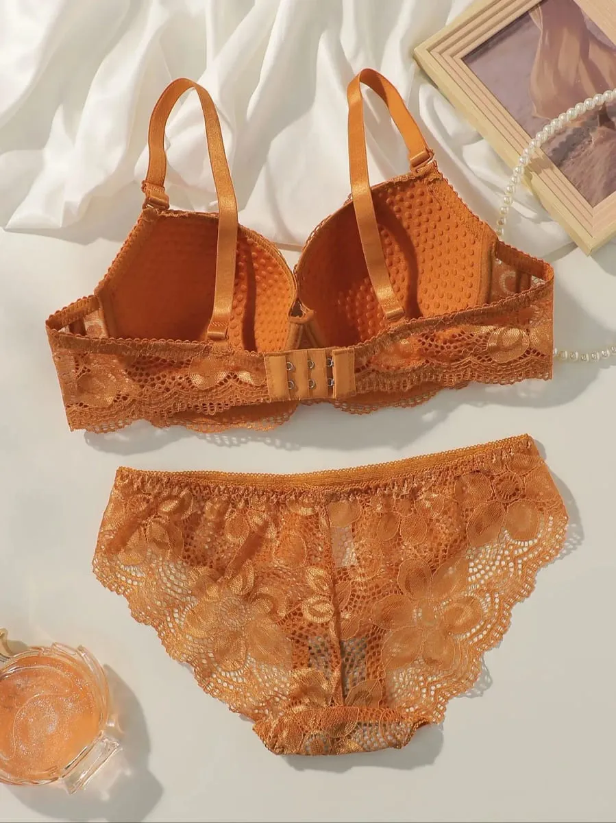 Viomisha Women Lace Underwire Bra and Panty Set Push Up Lingerie See Through Bra Set Sexy Comfortable Bras for Women Daily Gifts — image 2