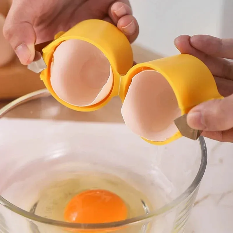 Stainless Steel Eggshell Separator Convenient Opening Eggshells Egg Peeler Kitchen And Home Use Auxiliary Tool For Peeling