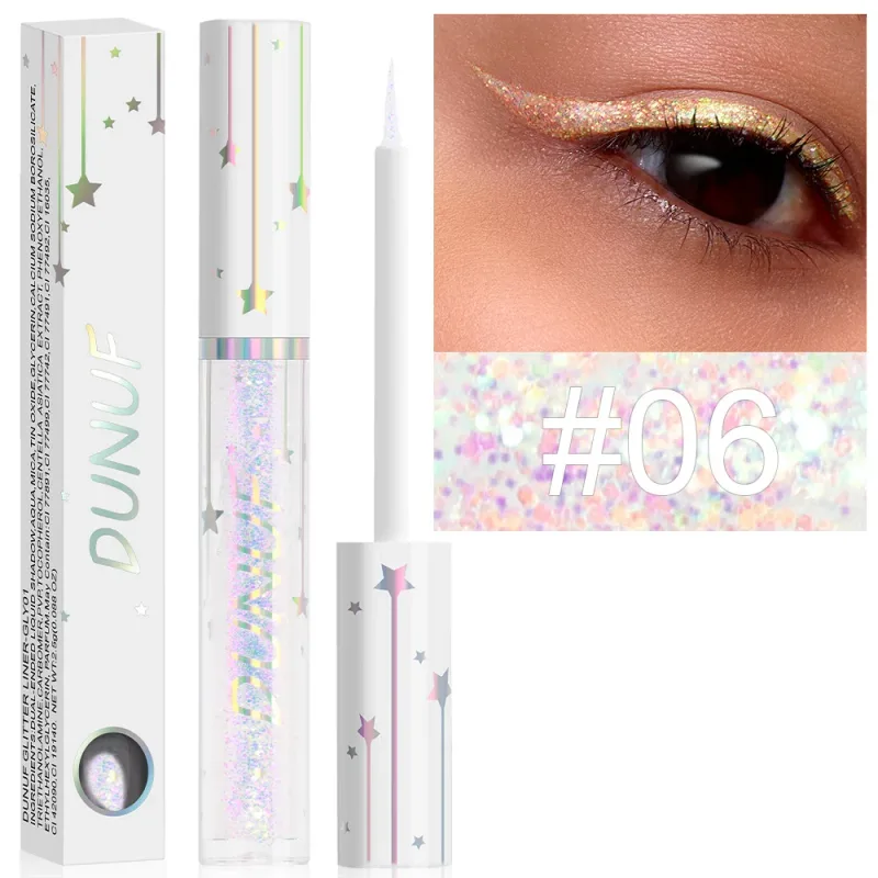 Diamond Blue Sequins Eyeliner Glitter Shiny Brighten Lying Silkworm Makeup Highlight Liquid Eye Liners Pigment Green Silver Gold