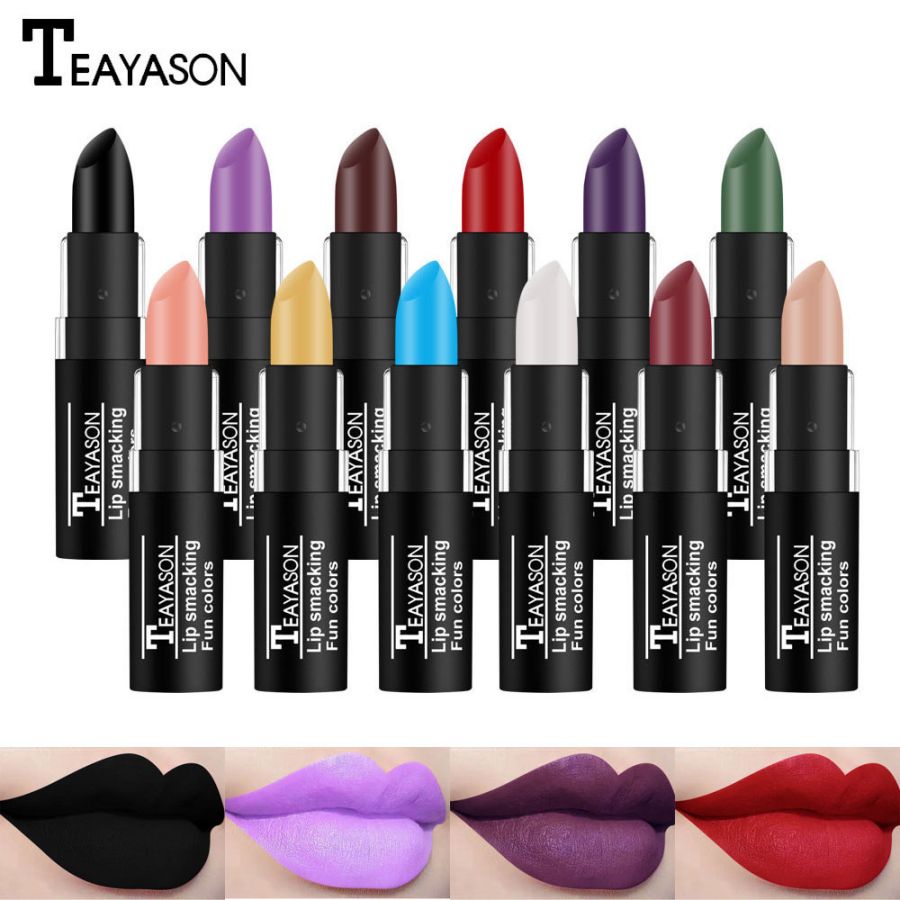 12 Color Waterproof Lasting Sexy Red Lipstick Matte Lipstick Cosmetics Lip Gloss Waterproof Long-lasting
