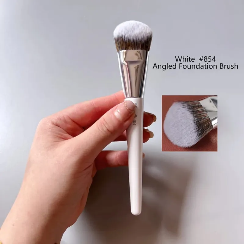 1 Buah Kuas Rias Bubuk Putih 3D Kuas Rias Dasar Foundation Cair 3D Alat Kecantikan Concealer Mata Wajah Detail Pencampur Eyeshadow