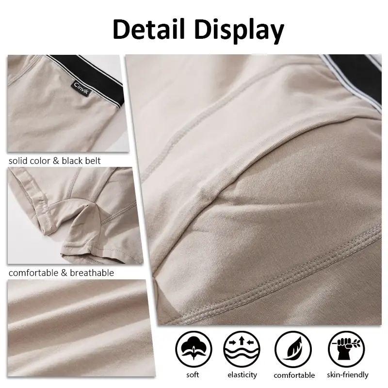 3pc Eenvoudige Effen Kleur Streep Riem herenondergoed Katoen Comfortabele Zachte Mannelijke Boxershorts Speciale Aanbieding Mid Taille Slips S-XL
