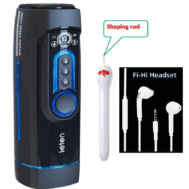Leten X9 IV Male Masturbators Automatic Rotation Telescopic Heating With Moaning Vagina Vibrator Masturbation Cup Sex Toys