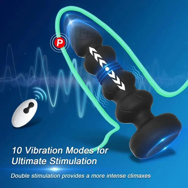 Telescopic Vibrating Butt Plug Anal Vibrator Wireless Remote Toys Women Anal Dildo Prostate Massager Men Buttplug — image 2