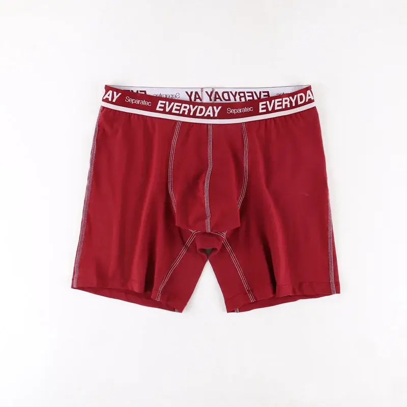 Separatec Cotton Dual Pouch Men's Underwear Comfortable Soft Breathable Everyday Boxer Briefs Long Leg Boxer Mens Underwear