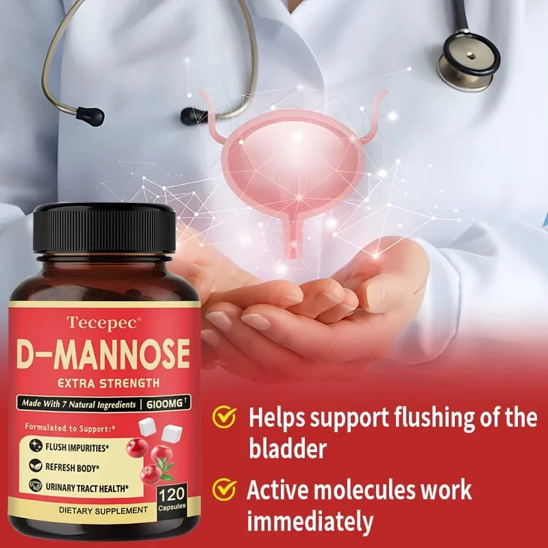 D-Mannose - Organic Cranberry Supplement To Support Urinary Tract and Bladder Health and Reduce Urinary Tract Infections