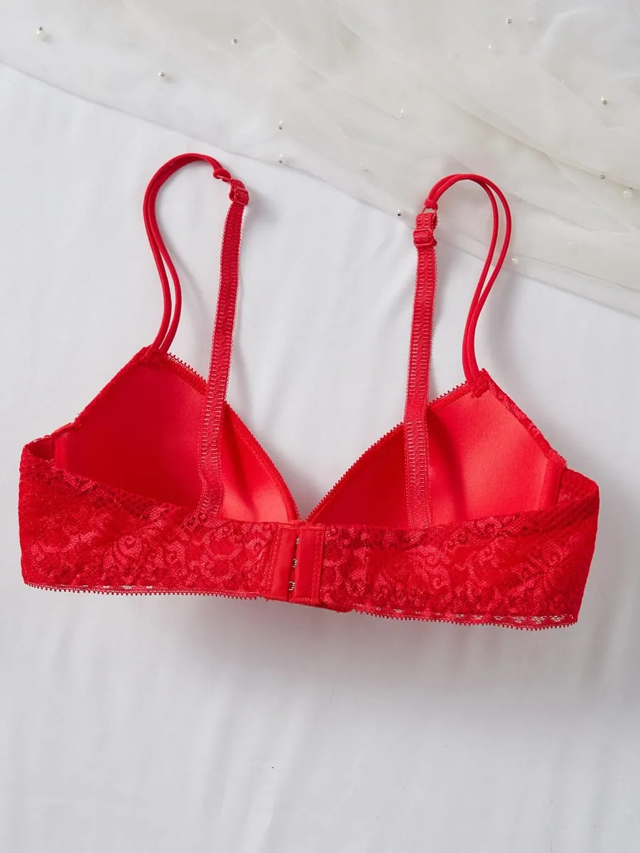 4 adet kadın iç çamaşırı seti seksi çiçek dantel Push Up sütyen şeffaf nefes külot şık rahat seksi iç çamaşırı