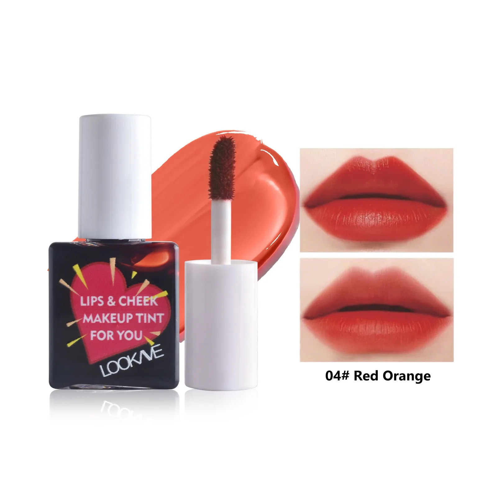 Lip Cheek Water Tint Matte Lip Stain Moisturizing Fruit Liquid Lipstick Blush 6Color Lip Gloss Long Lasting Waterproof Cosmetics