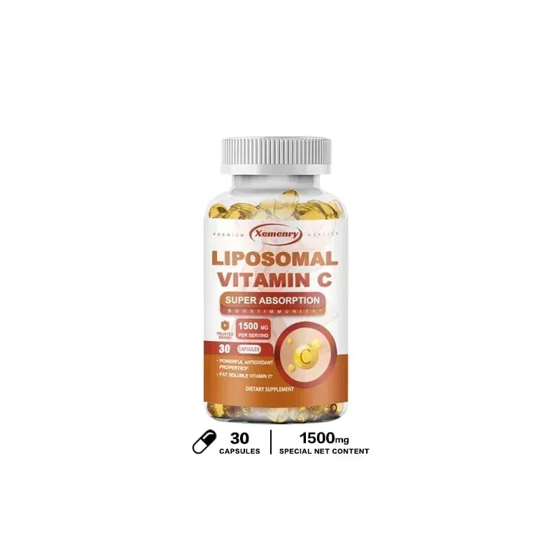 Capsule liposomiali di vitamina C - Potente antiossidante che promuove la produzione di collagene La luminosità della pelle supporta la salute immunitaria del cuore