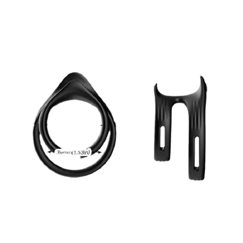 Silicone Double Ring Cock Penis Ring Adult Sex Toys For Men Time Delay Ejaculation Dick Restraint Semen Lock Ring Sex Supplies — image 2