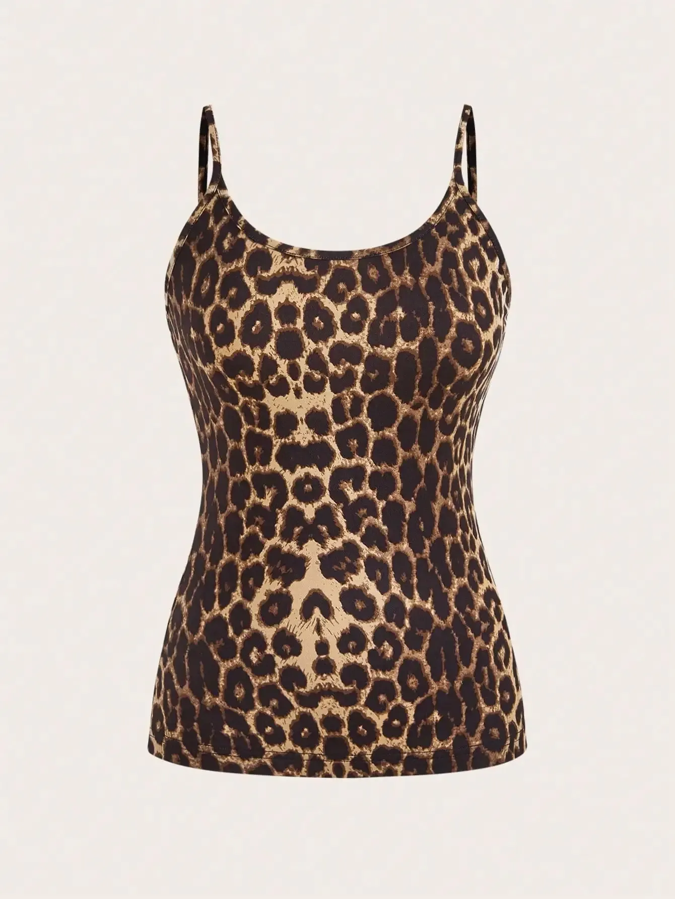 New Spring Summer and Autumn Sexy Slim Shoulder Strap Leopard Print Halter