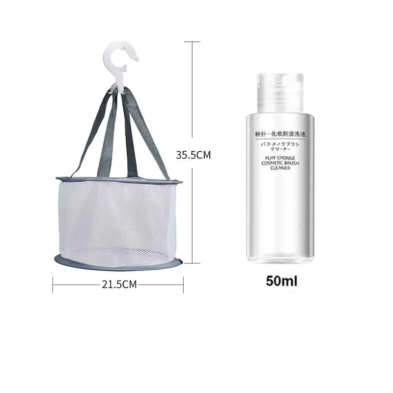 Makeup Brushes Sponge Blender Puff Cleaner Make Up Tools Washing Cleaning Liquid Bowl Air Drying Net Set For Powder Eyeshadow