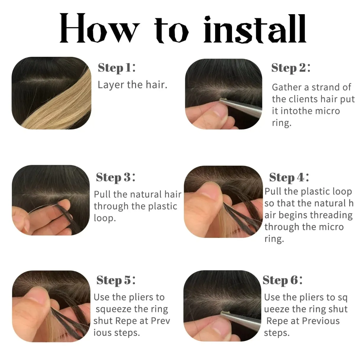 Remy Human Hair Extensions 14-24 Inch Micro Loop Ring Attachment Micro Bead Natural Looking DIY Hair Extension