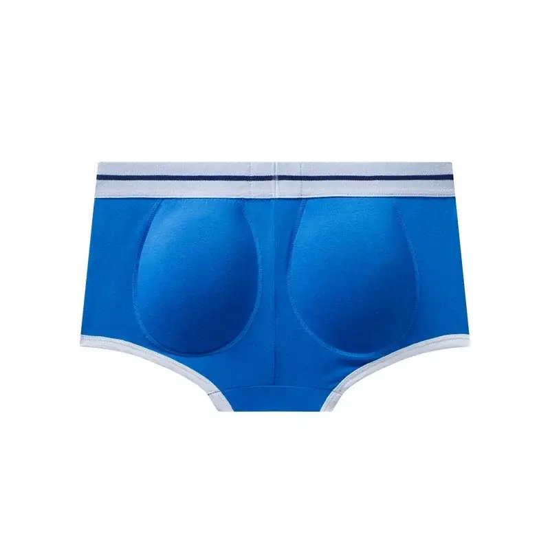 Men Trunks Built-in Fake Butt Hip Lifter Enhancer Shorts Boxer Padded Underwear Underpants Breathable with Removable Pads