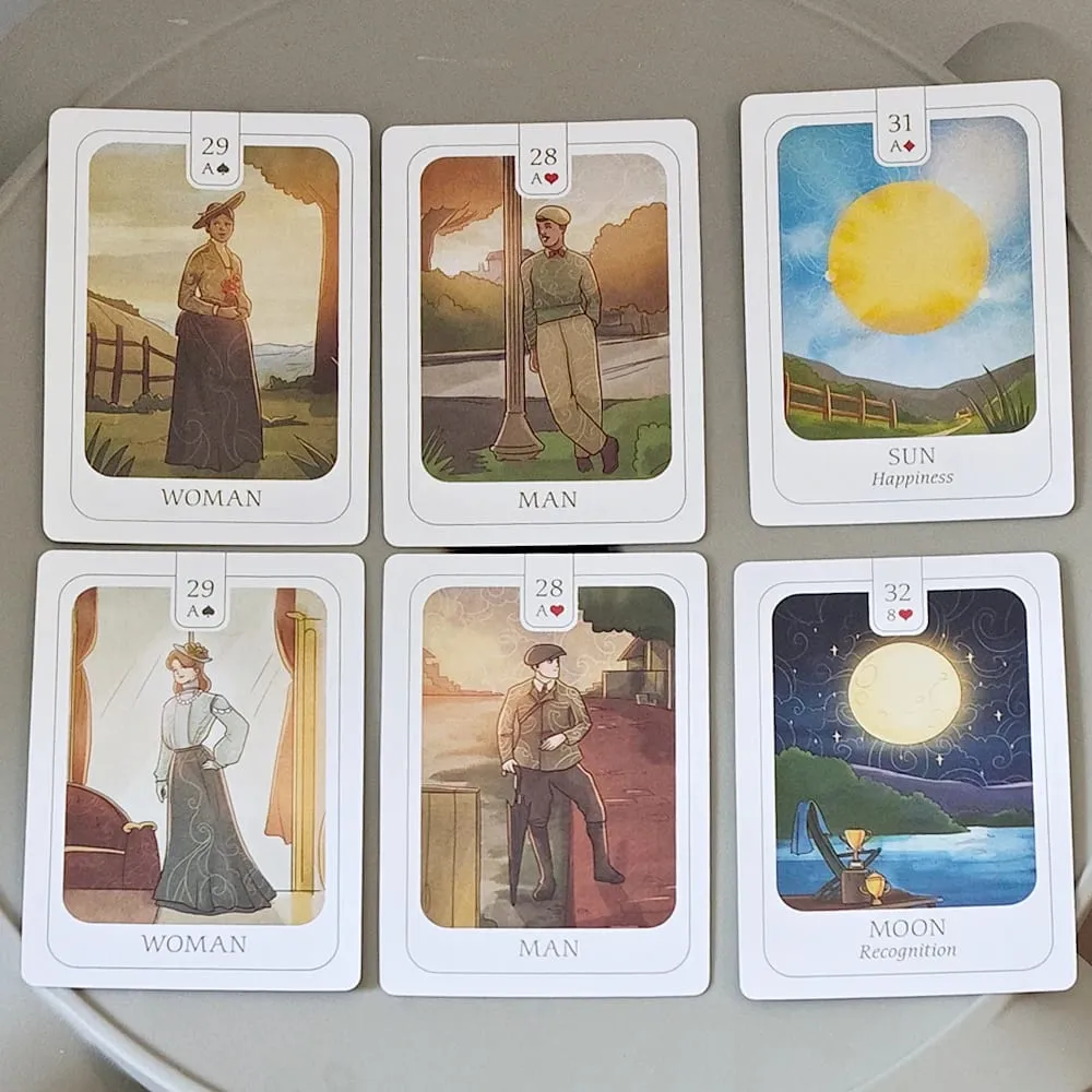 Simplicity Lenormand Deck 41 Pcs Beautifully Illustrated Cards with Meaningful Symbolism with Yes No Maybe Cards 9*6cm