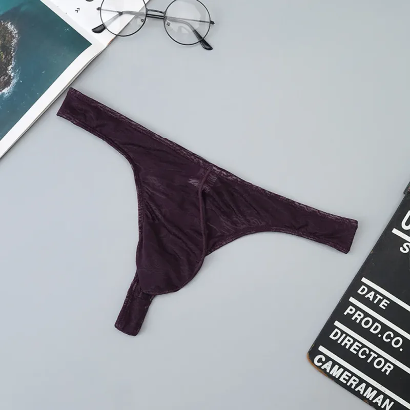 Männer Spitze Jacquard G-string Unterwäsche Hohe Dehnbare Große Tasche Tanga Höschen Sexy Homosexuell Erotische T-back Unterhose