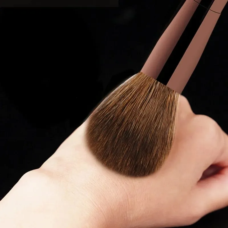 Hourglass Makeup Brush-Portable 7Pcs MINI Natural Hair Brushes Set-Powder Foundation Eyeshadow Travelling Makeup Tools