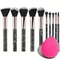 Professiona 10PCS Makeup Brushes Set Soft Fluffy Eyeshadow Foundation Blush Powder Blending Cosmetic Full Set Female Makeup Tool — image 9