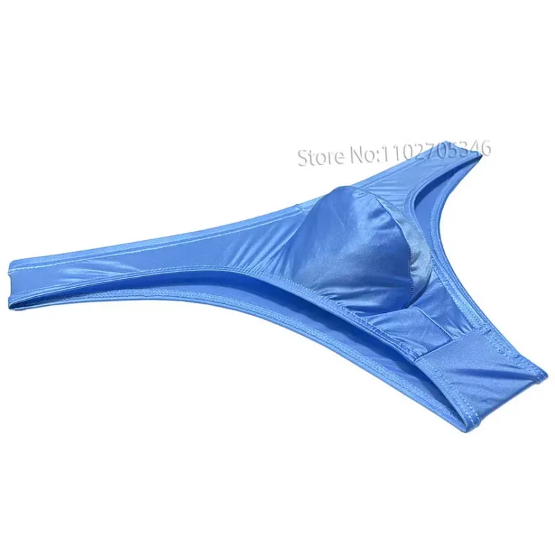 Silky Smooth Bikini Briefs Men's Enhance Pouch Micro Underwear Slip Sexy Beach Briefs Breathable Sissy Panties Pool