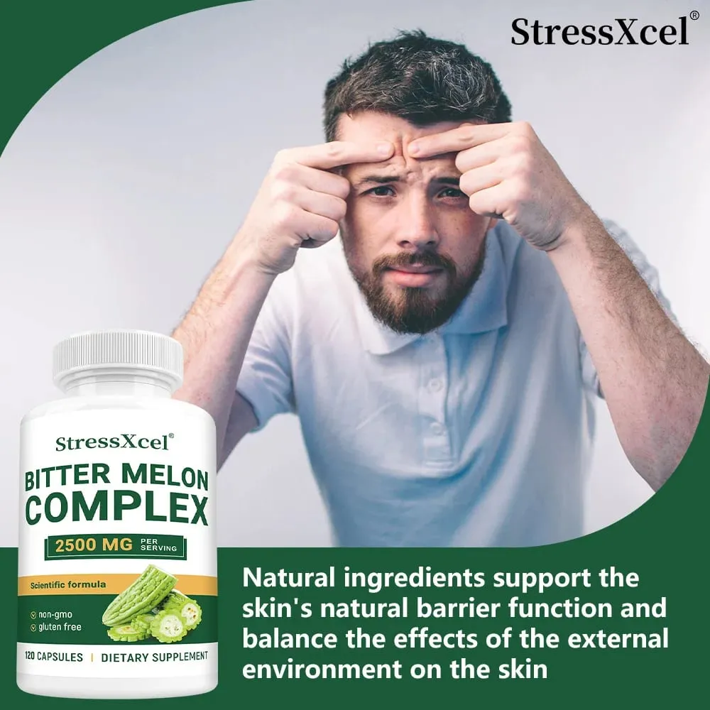 Bitter Melon Extract 2500mg Capsules Supports Blood Sugar Balance Metabolism Digestion Metabolism Skin Health & Detox — image 3