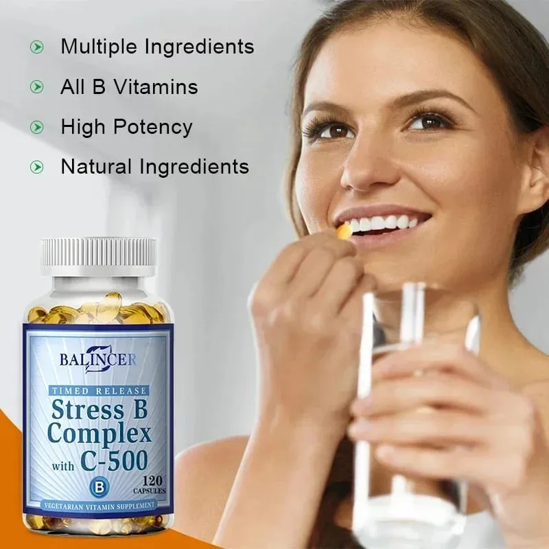 Vitamin B Complex Capsules - Helps Improve Immunity Neutralizes The Energy in Cells Improves Immunity and The Nervous System
