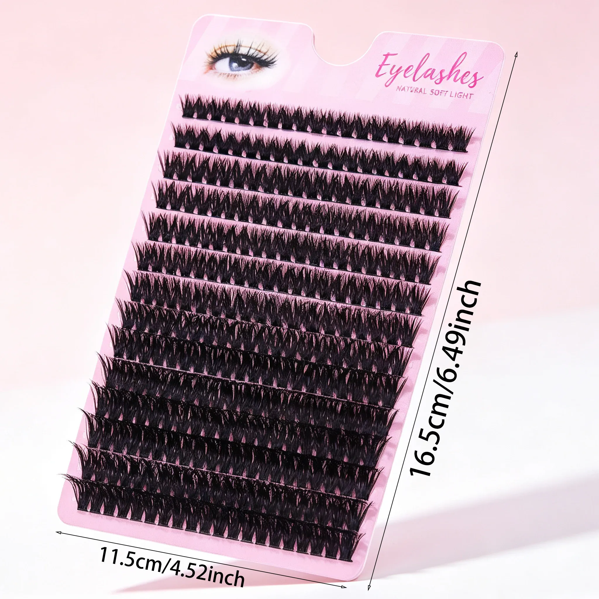 80D Faux Mink Cluster Lashes D Curl Volume Individual Lash Clusters Soft Segmented False Eyelashes DIY Natural Eye Makeup Tool