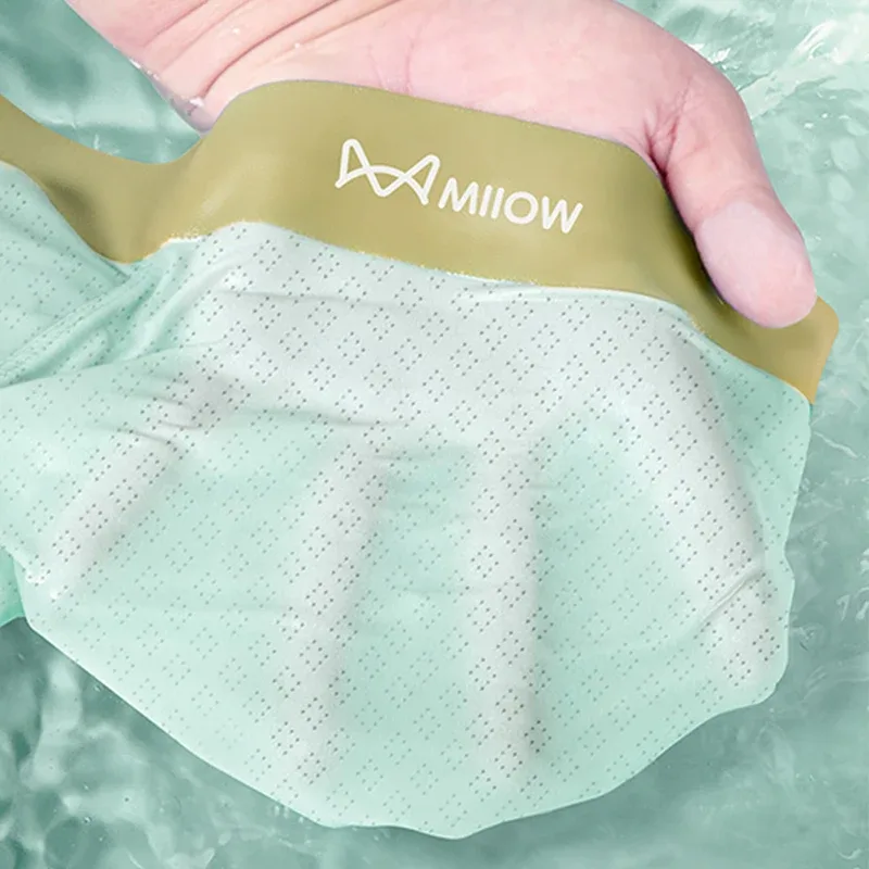MiiOW 3Pcs Cool Ice Silk Men Underwear Boxers 7A Antibacterial Men's Panties Seamless Mesh Breathable Mens Underpants Man Boxers — image 7
