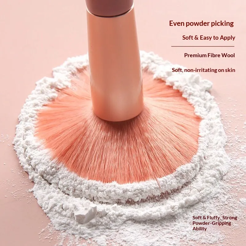 Mini Makeup Børster Sæt Blødt Syntetisk Børste Bærbart Kosmetisk Børstesæt med Opbevaringspose til Blush Eyeshadow Face Makeup