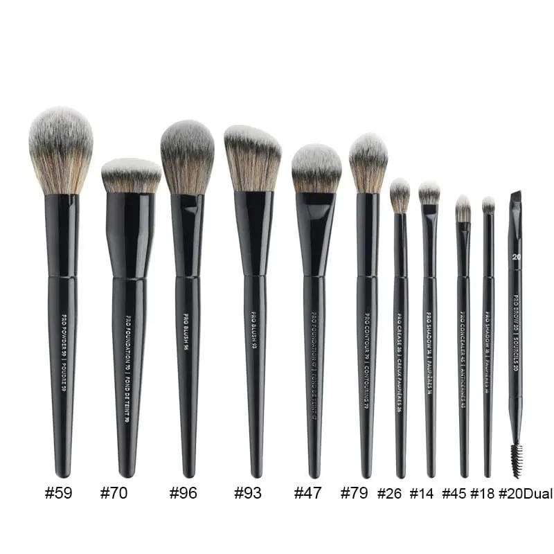 5/16/26pcs/set Black Powder Makeup Brushes Angled Sculpting Foundation Face essential cosmetic tools Eyeshadow Eye Make Up Brush — image 3