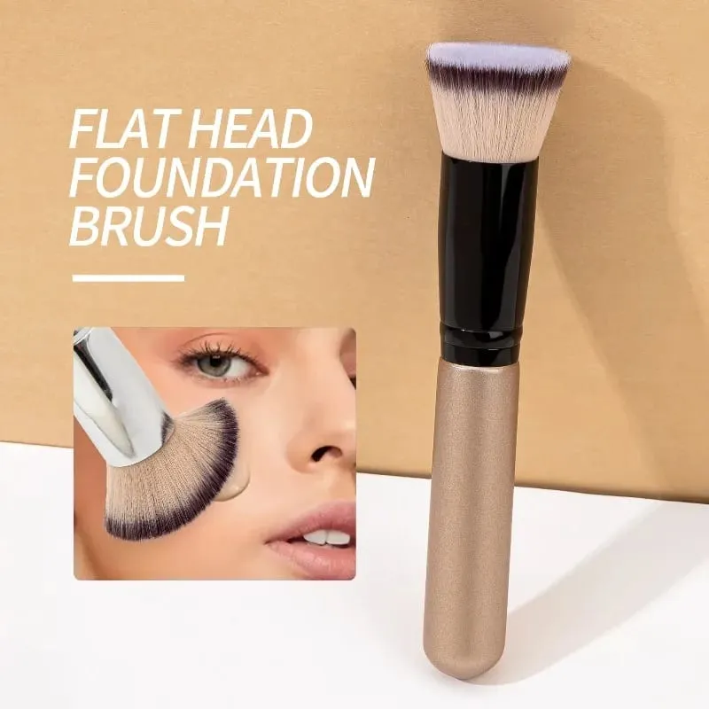 Flat Top Foundation Brush Dense Synthetic Bristles Makeup Brush for Liquid Cream Powder Foundation Blending Flawless Finish — image 3