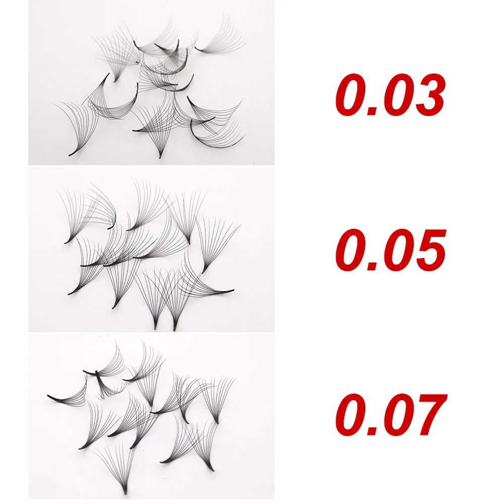 10D 20D 0.03 Thickness Pointy Base Sharp Slim Narrow Stem Mega Russian Volume Loose Fans Thin Russia Volume Lashes Extensions