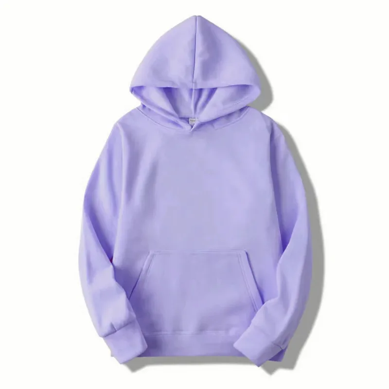 2025 Men's Solid Color Hooded Sweaters Men's Warm Wool Sweater Fashionable Street Clothing Loose Breathable Jersey Brand Hooded