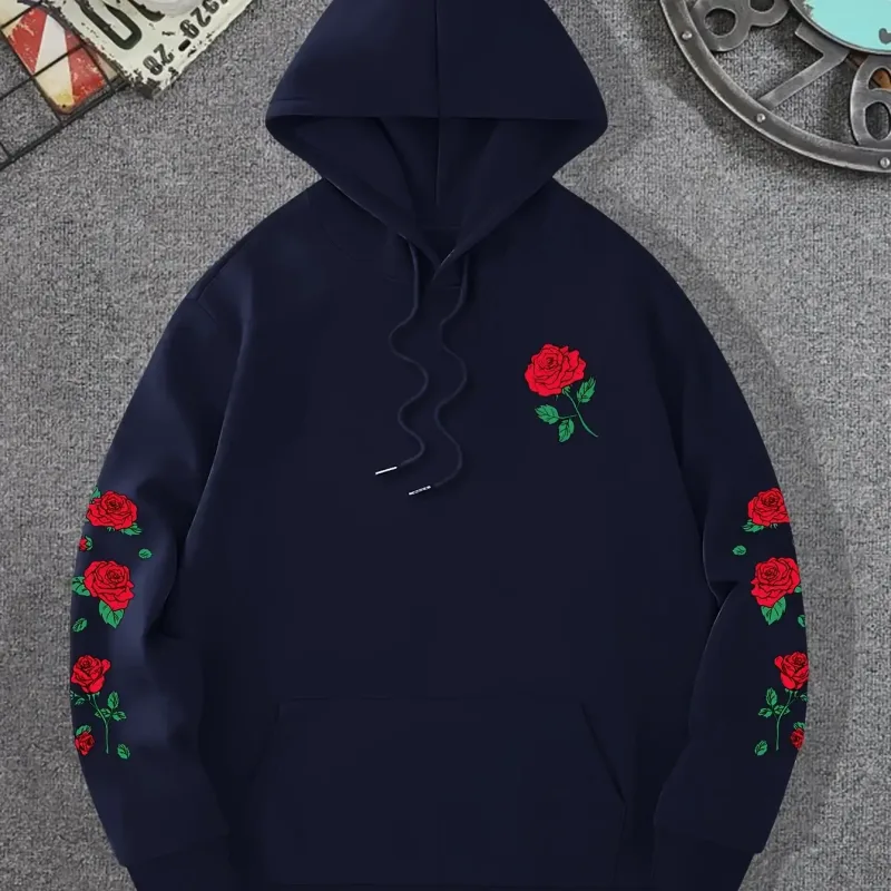 2025 ใหม่ฤดูหนาวผู้ชายสบายๆหลวมขนแกะความอบอุ่นHooded Sweatshirtแฟชั่นอินเทรนด์สบายๆอเนกประสงค์Walkaround 2D Hooded