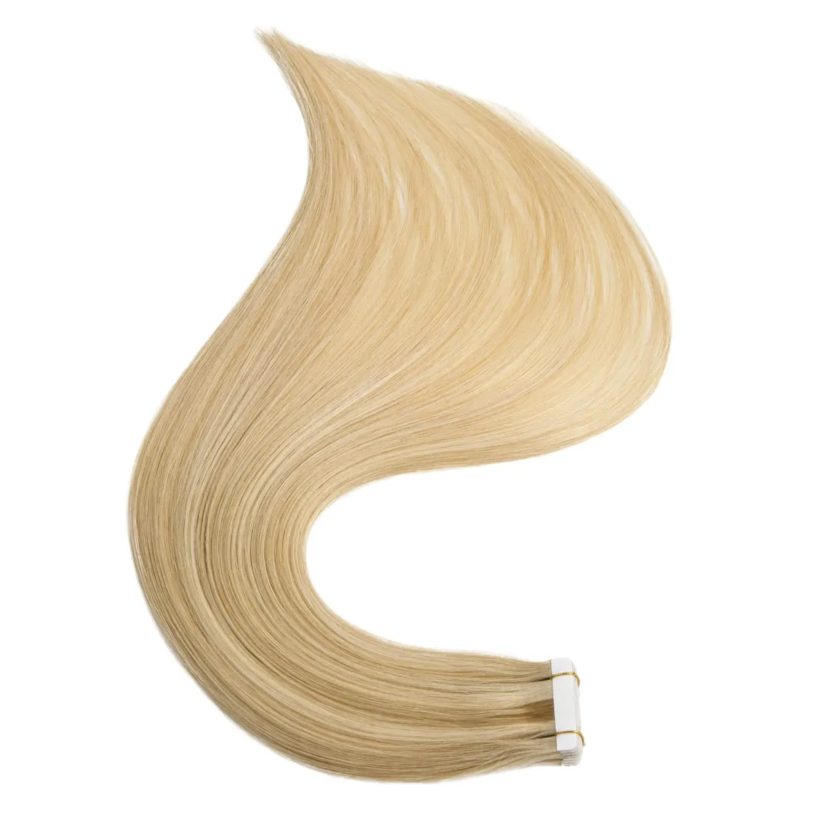 Cinta rubia en extensiones de cabello Cabello humano Platino #60 Cinta de trama de piel recta sin costuras en extensiones de cabello humano real 50G — image 13