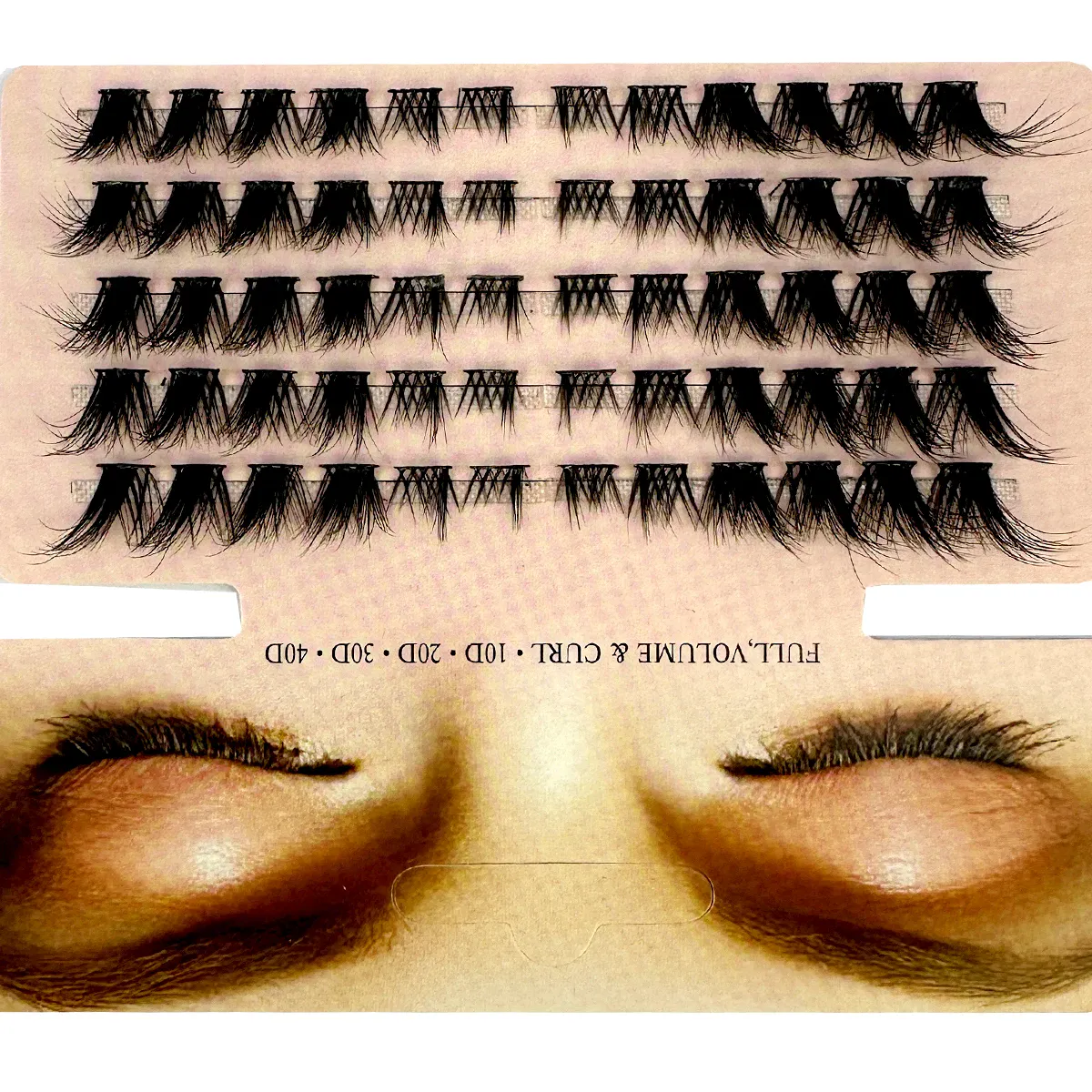 Mix 3D Fluffy Single Cluster Eyelash Extension Segmented Natural Mink Fox Eye Effect makeup Lashes Individual False eyelashes