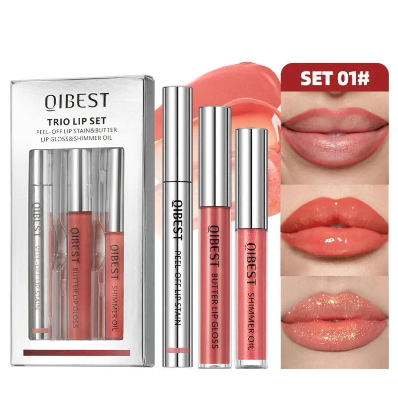 Multifunctional Makeup Sets Peel Off Lip Stain Tattoo Mirror Lipgloss Shimmer Lip Oil Lasting Cosmetics Lip Glaze Tint