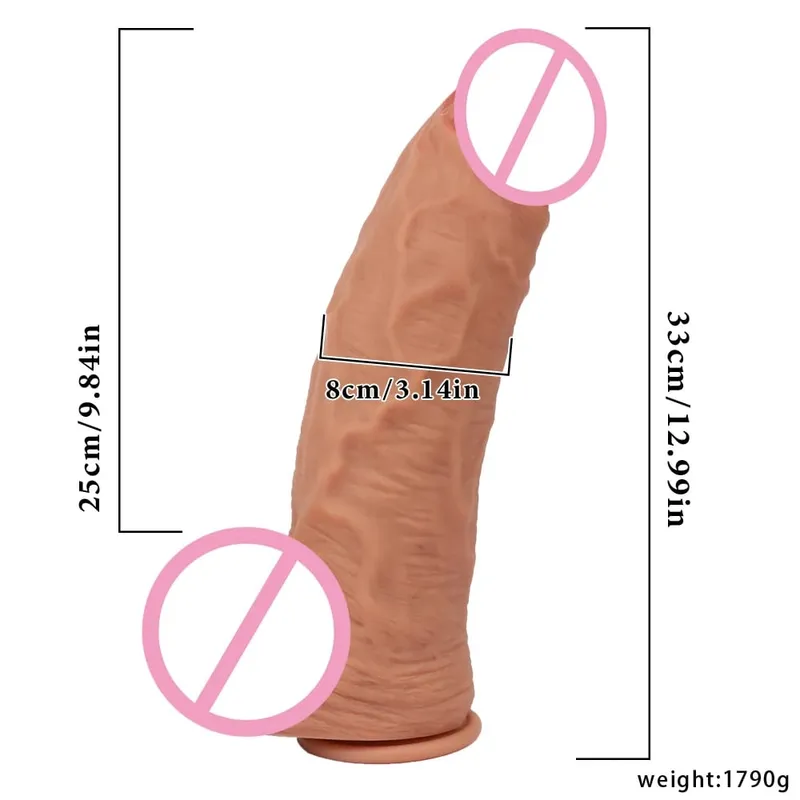 Super Big Skin Dildo Penis Prostate Massager Strap-on Silicone Realistic Anal Plug Masturbator Sexy Adult Huge Dildos Sex Toys — image 11