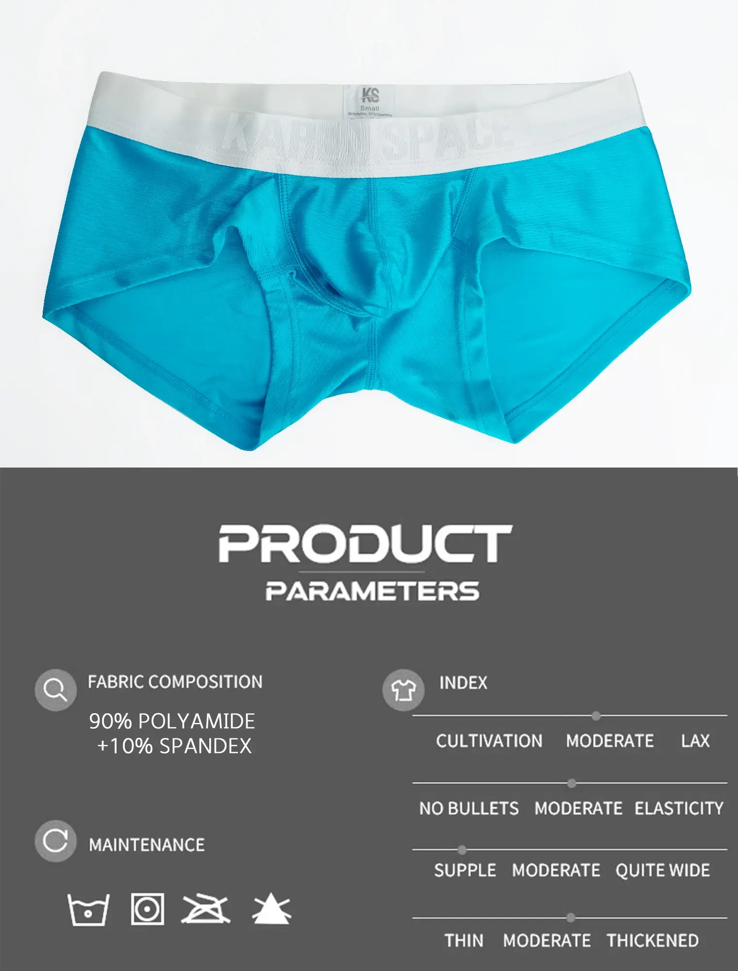 Comfortable Boxer Briefs for Men Youth Pure Color Simple Style Personalized Square Shorts 1pc Flat Angle Underwear for Men