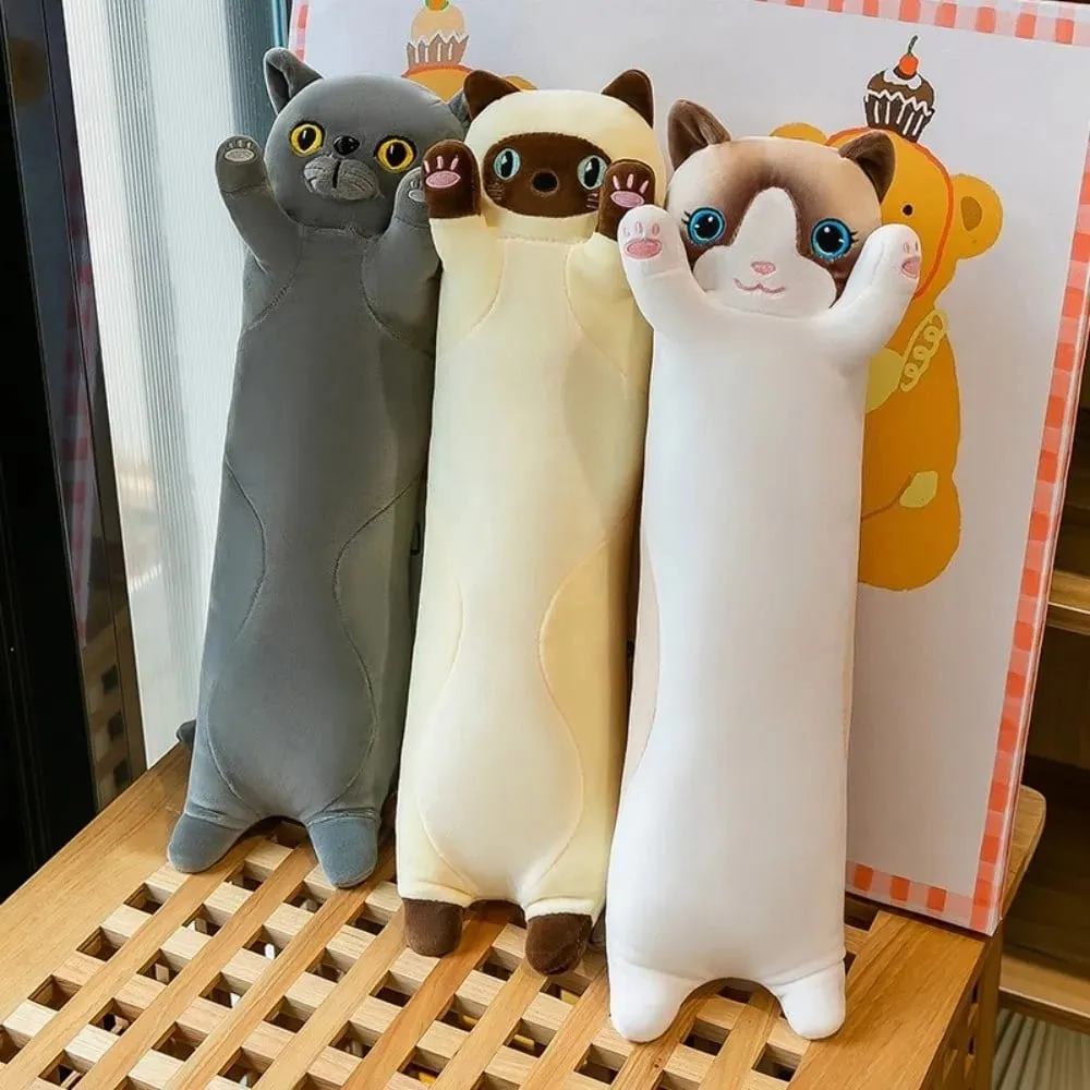 かわいい 50/70 センチメートル猫ぬいぐるみフワフワソフト睡眠スロー枕クリエイティブ素敵なぬいぐるみ誕生日プレゼント