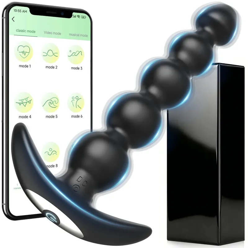 Vezeték nélküli távoli anális dugó 10 vibrációs üzemmódú vibrációs prosztata masszírozó APP vezérlő dugó, felnőtt szexjátékok nőknek, meleg férfiaknak