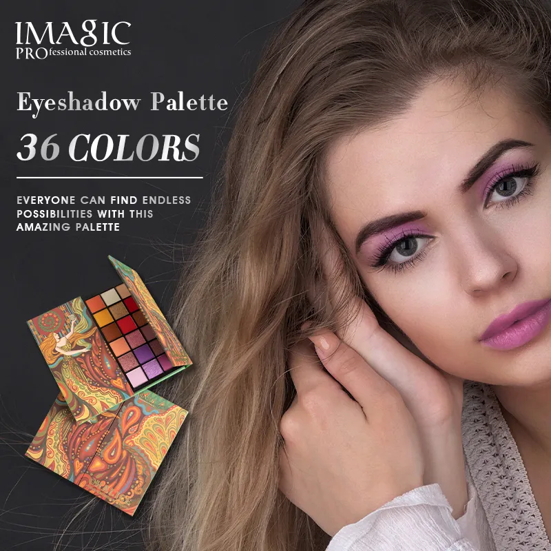 36 colors makeup eyeshadow palette matte pearlescent glitter eyeshadow palette metallic gloss nude eye pigment cosmetics