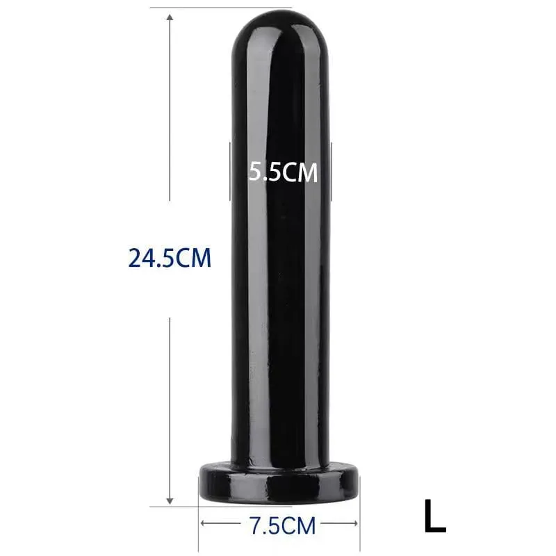 24.5cm Long Clear Jelly Smooth Surface Strapon Anal Dildos Straight ButtPlug TPE Dildo Anal Plug Intimate Sex Toys For Couples